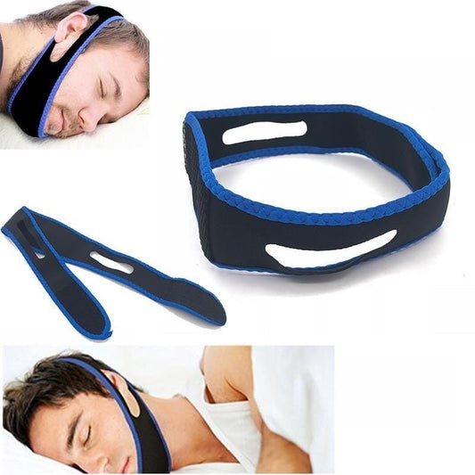 Anti Snore Chin Strap Sleep Aid Belt, Black - Lusomart