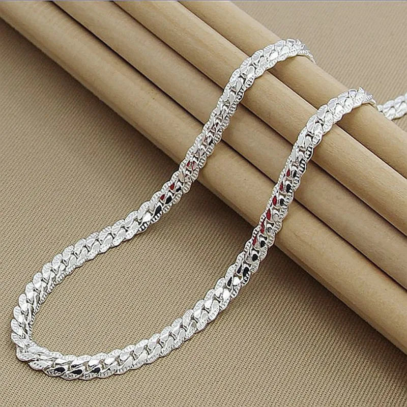 Elegant 925 Silver Chain Necklace For Women Bride - Lusomart