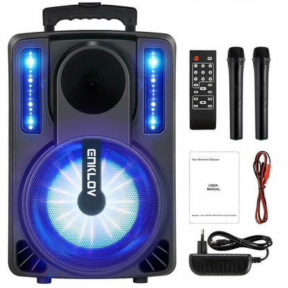 Wireless Karaoke Machine With Microphone And Wheels - Lusomart
