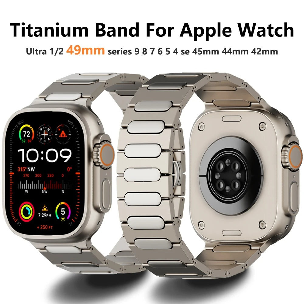 Durable Titanium Apple Watch Band With Secure Clasp