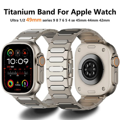 Durable Titanium Apple Watch Band With Secure Clasp