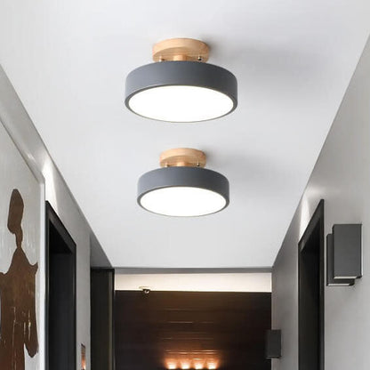 Natural Wood LED Ceiling Light Fixture