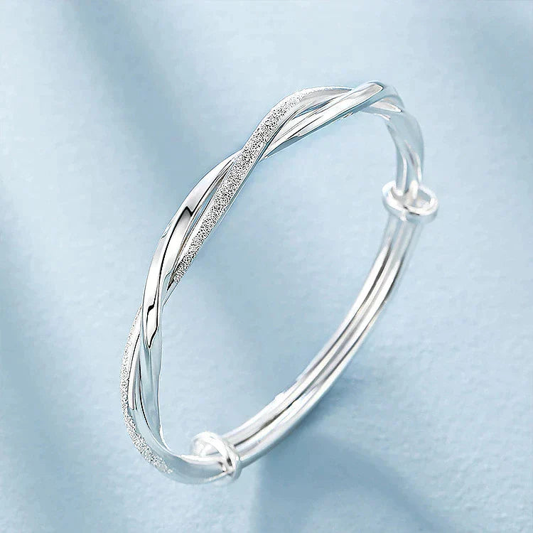 Elegant Woven Silver Bracelet for Women Classic Jewelry