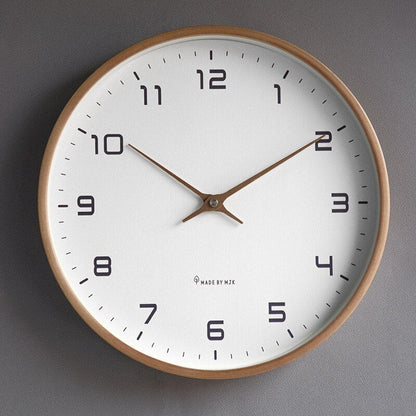 Simple Wooden Wall Clock in Modern Style
