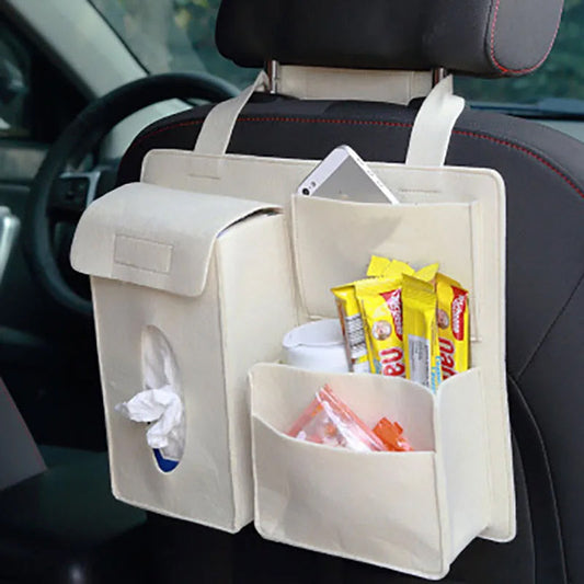 Premium Auto Seat Back Storage 4 Pocket Organizer - Lusomart