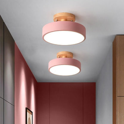 Natural Wood LED Ceiling Light Fixture