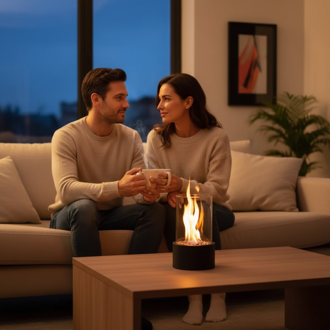 Indoor Smokeless Table Fire Pit Modern Portable Fireplace