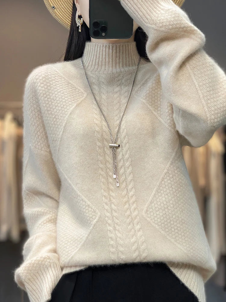 Soft Cashmere Crew Neck Sweater - Lusomart