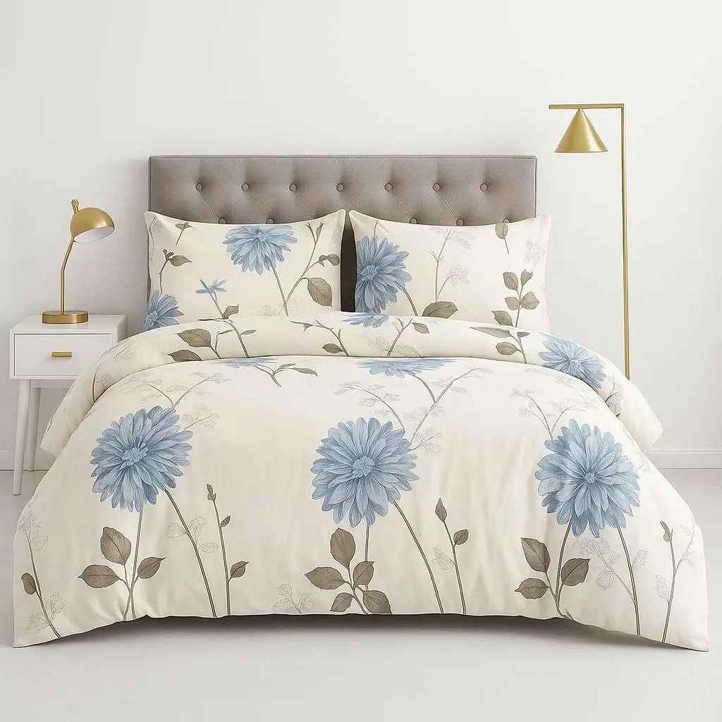 Large Floral Bedding Duvet Cover Set - Lusomart
