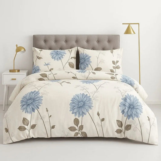 Large Floral Bedding Duvet Cover Set - Lusomart