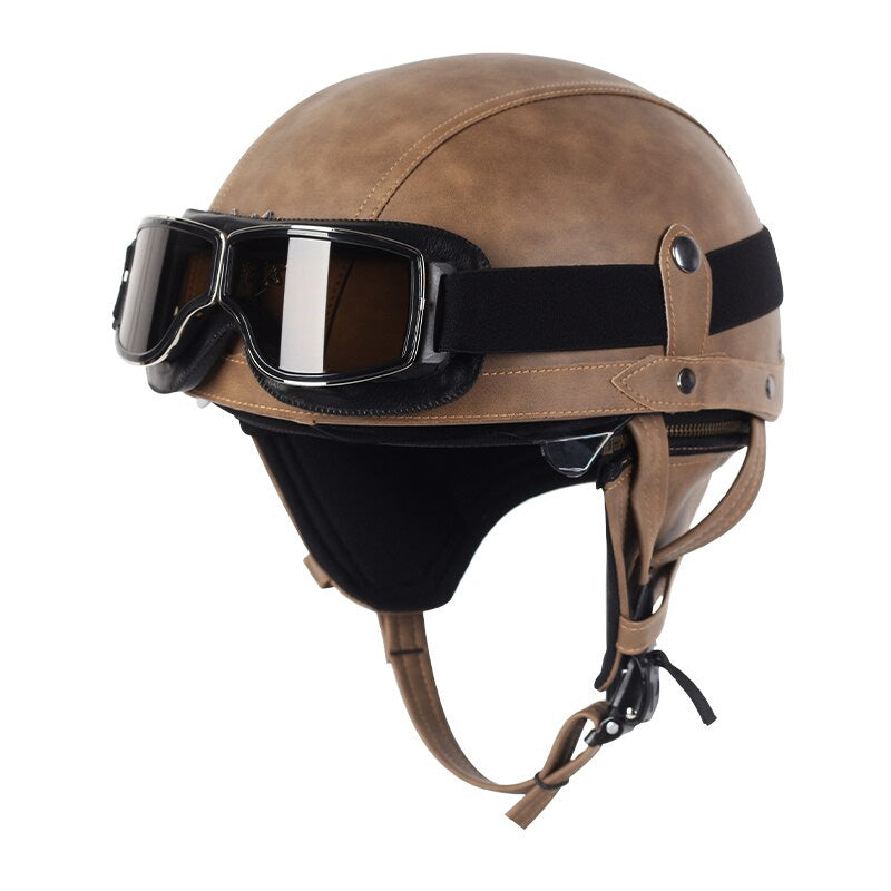 Classic Motorcycle Helmet with DOT Certified UV Protection - Lusomart