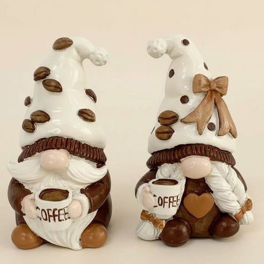 Fun Ceramic Coffee Gnome Figurine - Lusomart