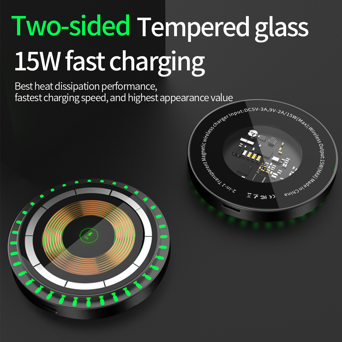 Slim LED Night Light with Wireless Charging Pad