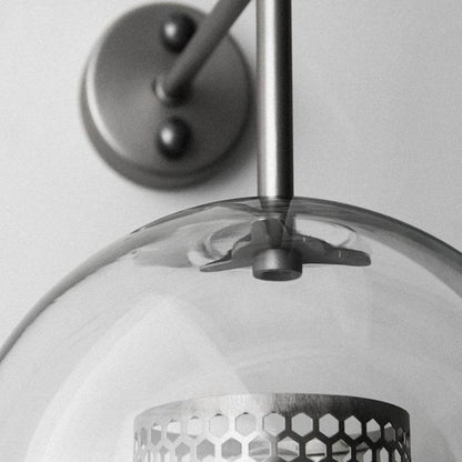 Warm Gold Hexagon Glass Wall Lamp