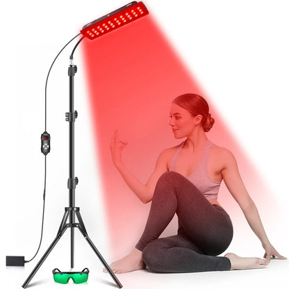 Compact LED Floor Lamp with Red Light Therapy