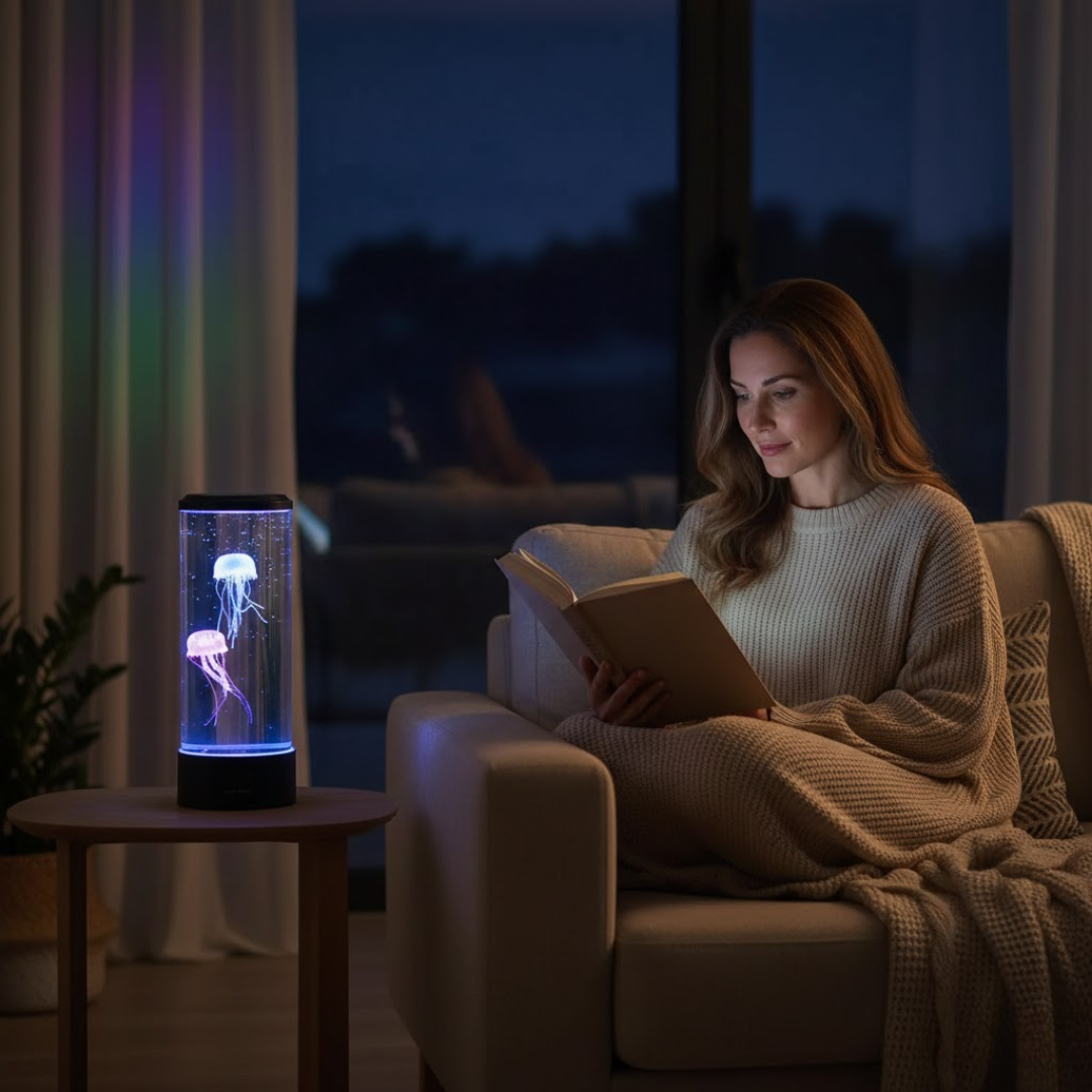 Soothing LED Jellyfish Table Lamp