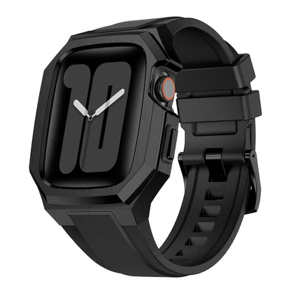 Colorful Rubber Apple Watch Strap With Metal Case