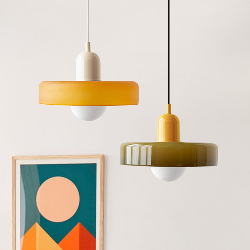 Vibrant Glass Modern Pendant Lighting for Dining Areas