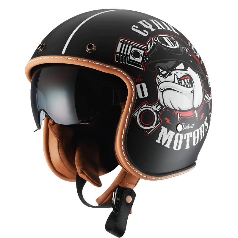 Lightweight Open Face Motorcycle Helmet with Strong ABS Shell - Lusomart