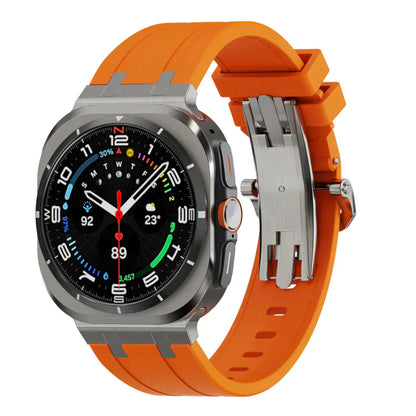 Stylish Butterfly Clasp Silicone Strap For Samsung Galaxy Watch