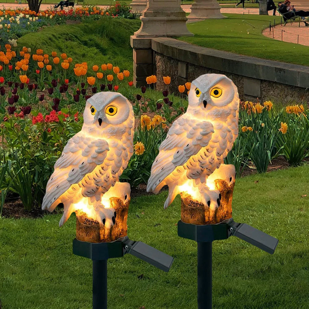 Solar Powered Owl Garden Path Light