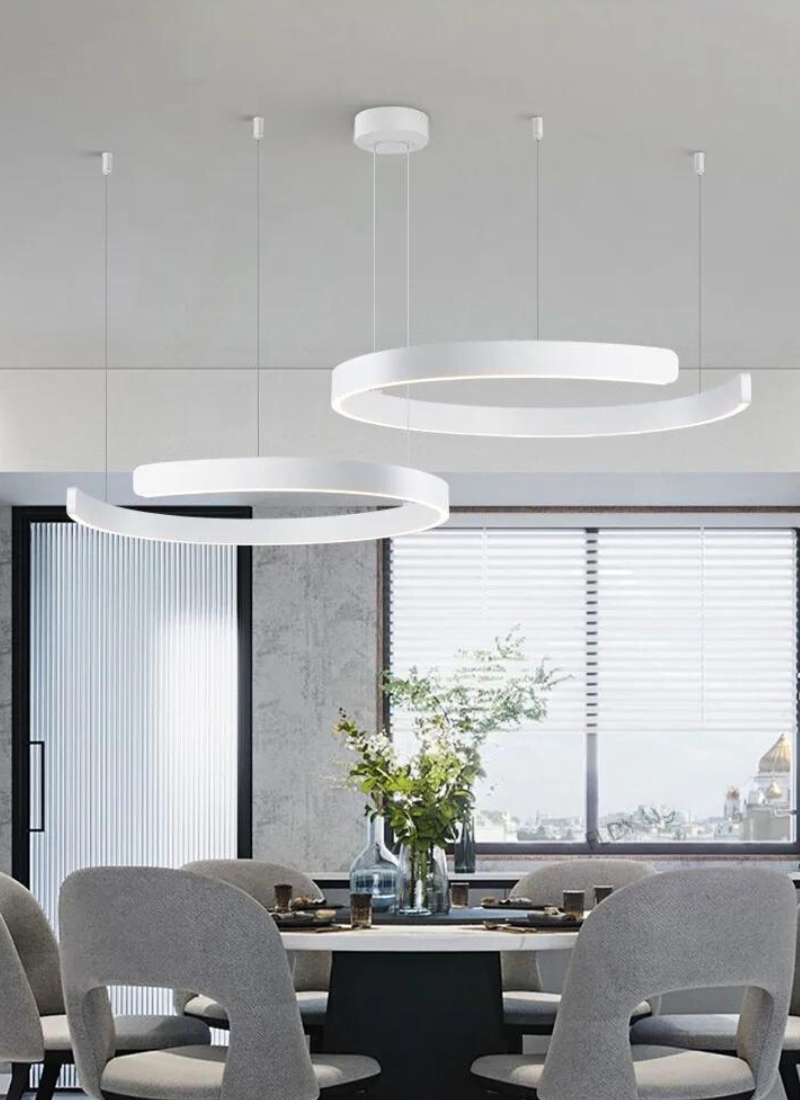 Bright Round LED Dining Room Chandelier