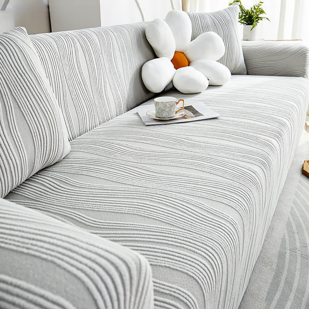 Plush Fitted Pet Proof Sofa Slipcover Durable Fabric - Lusomart