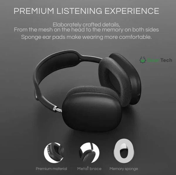 Premium Wireless Headphones, Long Lasting Noise Canceling