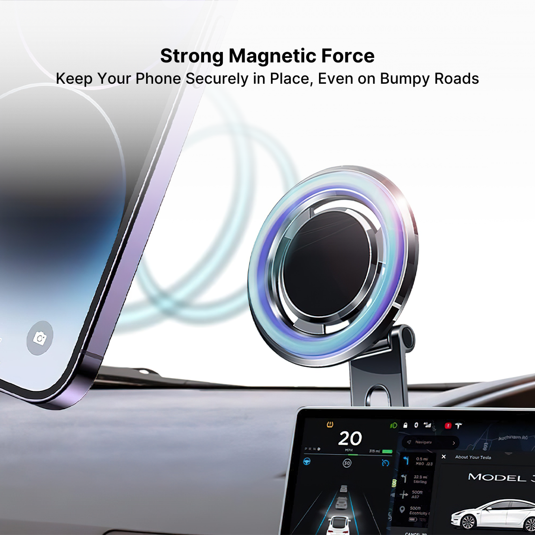 Strong Car Phone Holder with Adjustable Magnetic Base