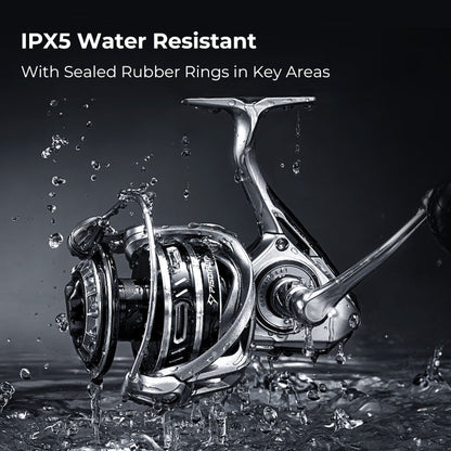 Durable Saltwater Spinning Fishing Reel with Aluminum Body - Lusomart