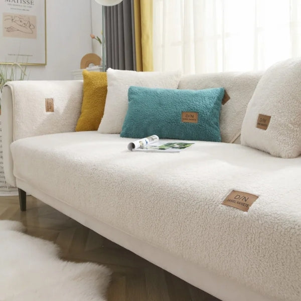 Soft Faux Fur Water Resistant Sofa Bed Slipcover