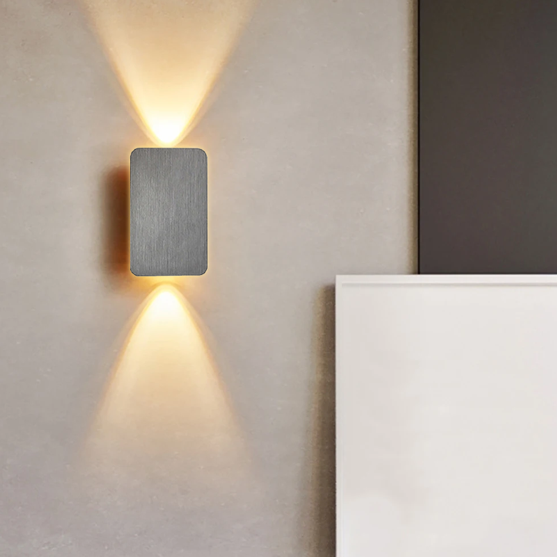 Modern Dual LED Wall Sconce Light in Black Finish