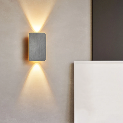 Modern Dual LED Wall Sconce Light in Black Finish