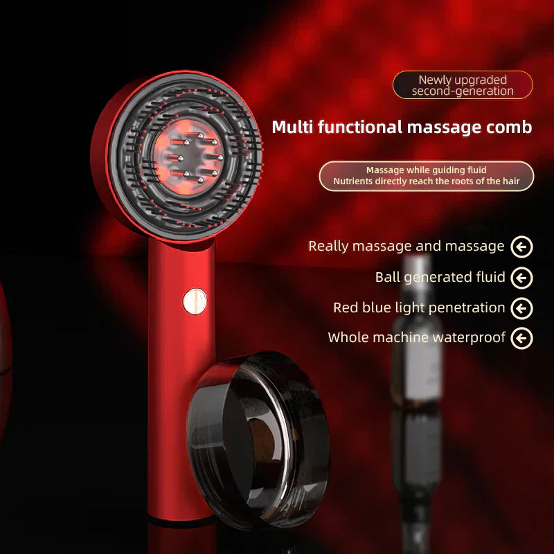 Portable Rechargeable Scalp Massager With LED Light Therapy