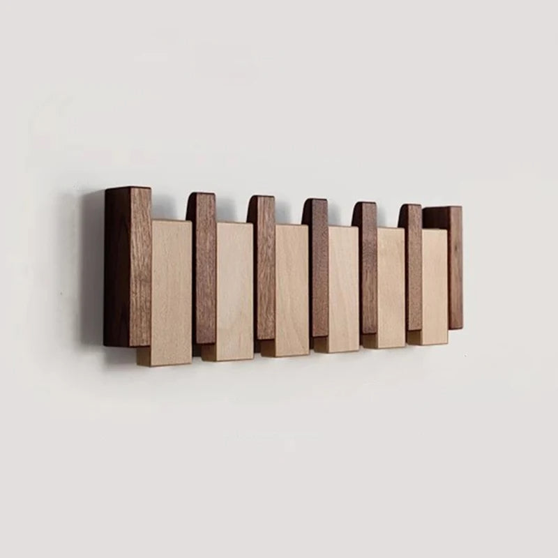 Rustic Wooden Coat Hook Entryway Storage Rack - Lusomart