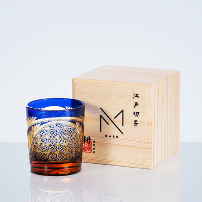 Luxury Engraved Whisky Glass Set with Wood Gift Box