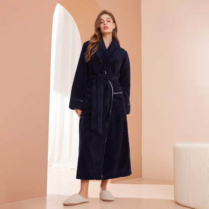 Soft Plush Winter Robe with Adjustable Belt