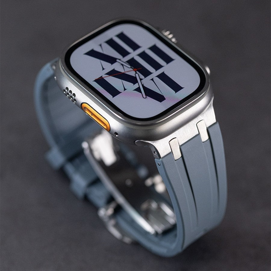 Durable Silicone Strap for Apple Watch with Metal Adapter