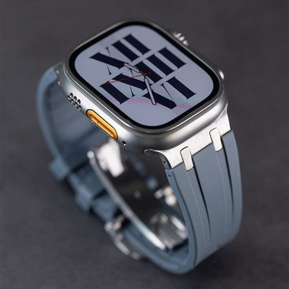 Durable Silicone Strap for Apple Watch with Metal Adapter