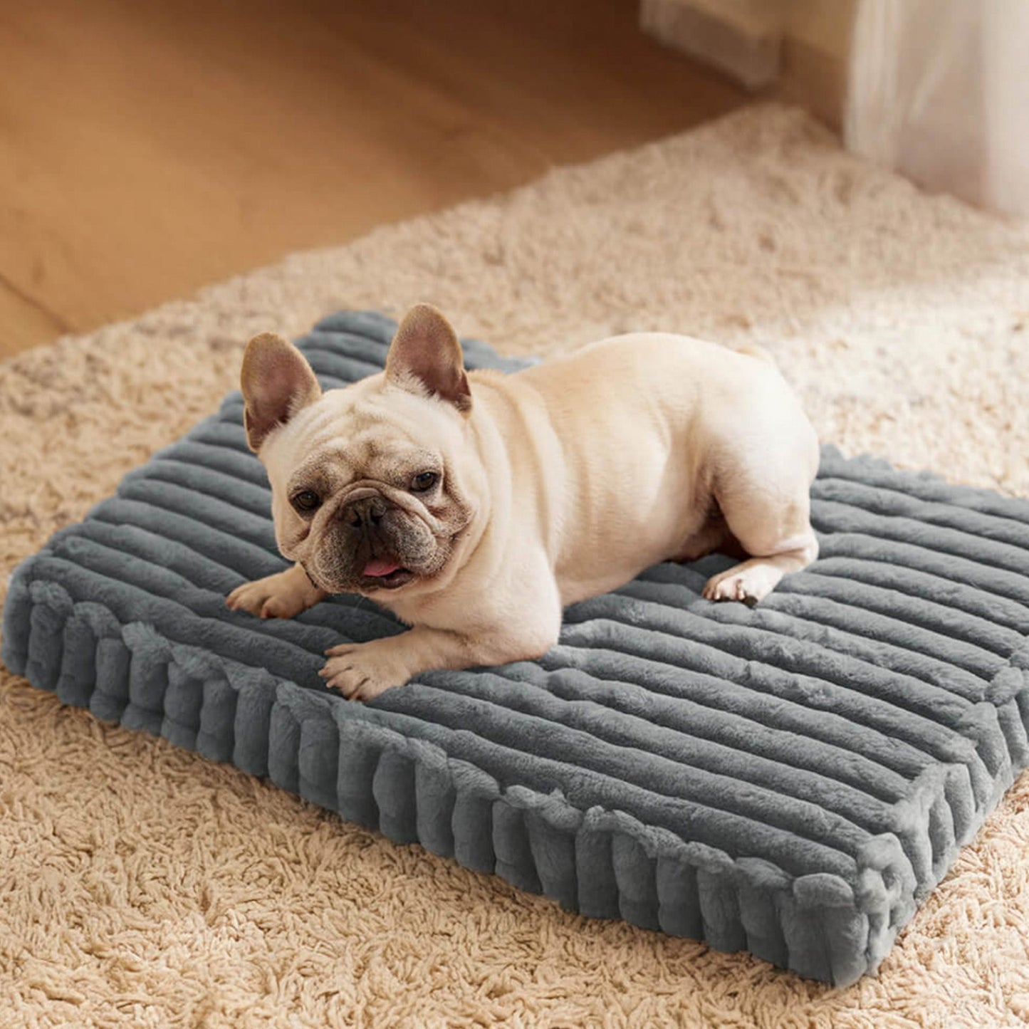 Plush Fake Fur Pet Mattress Comfortable Cozy Support Bed
