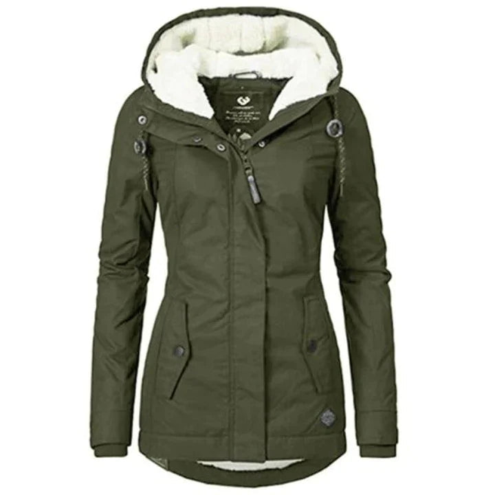 Warm Quilted Waterproof Parka Coat for Ladies - Lusomart