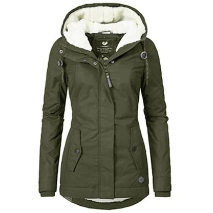 Warm Quilted Waterproof Parka Coat for Ladies - Lusomart