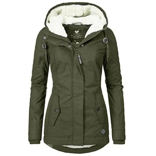 Warm Quilted Waterproof Parka Coat for Ladies - Lusomart
