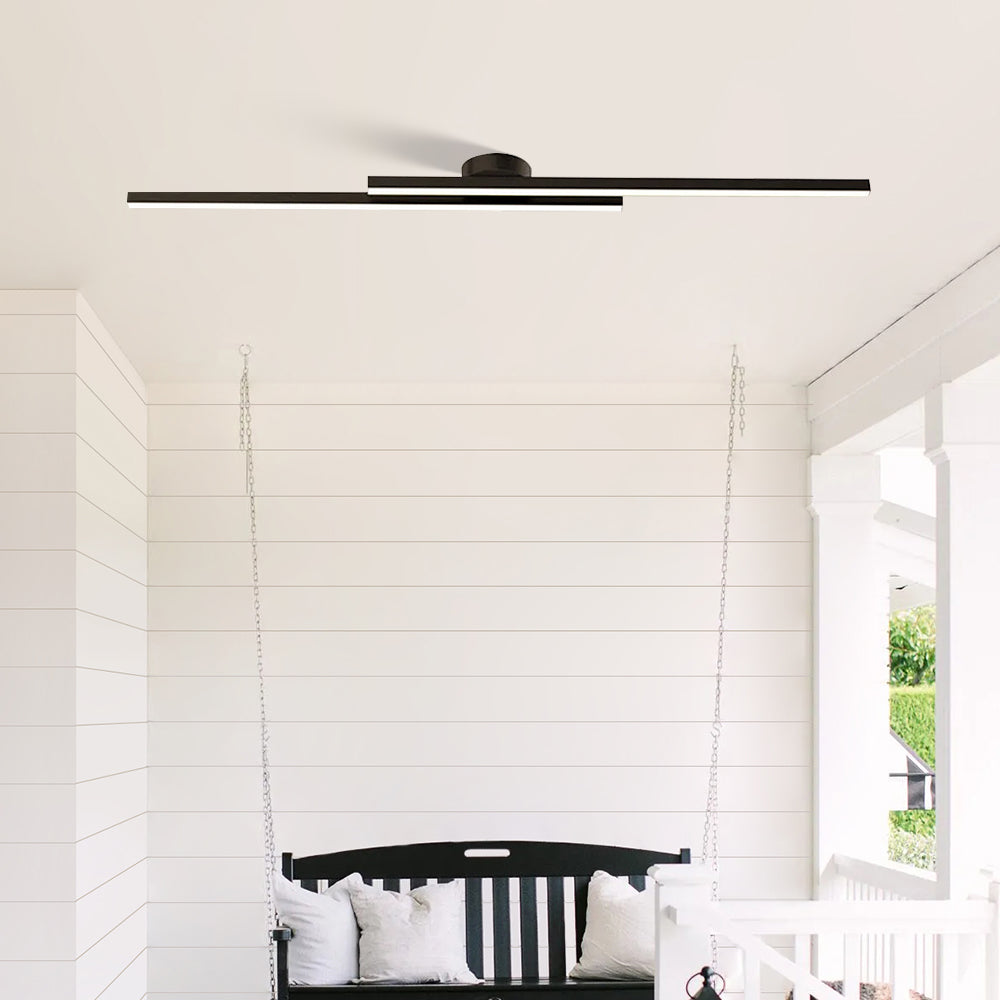 Sleek Metal LED Semi Flush Mount Ceiling Light
