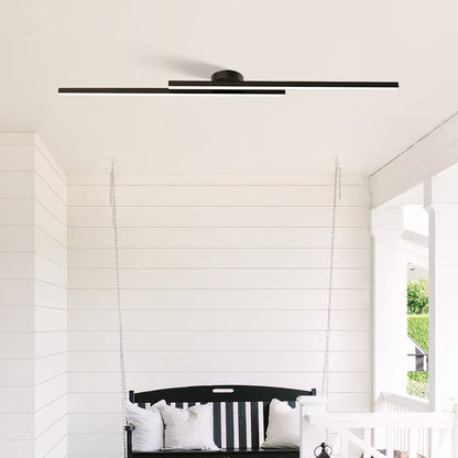 Sleek Metal LED Semi Flush Mount Ceiling Light