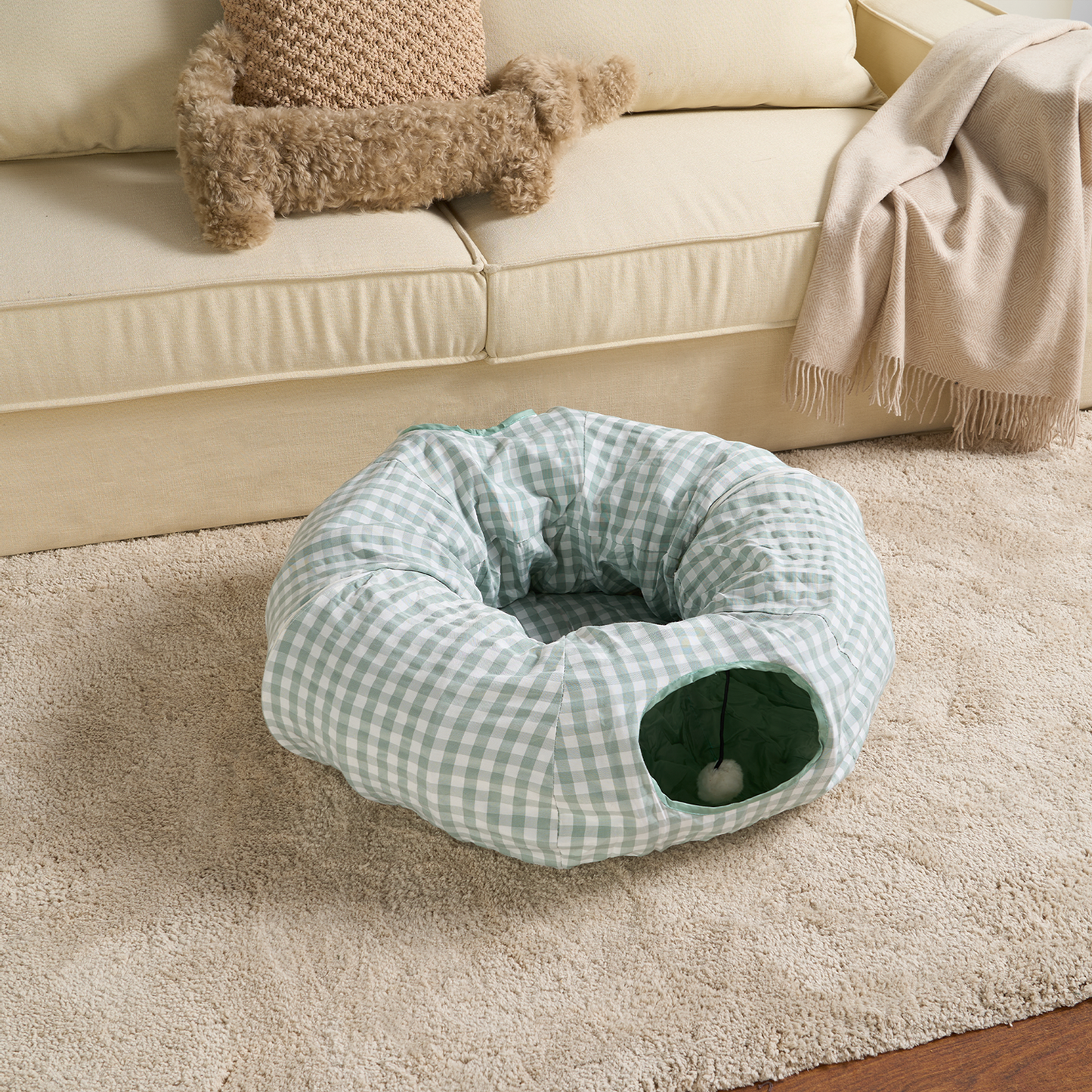 Fun Foldable Pet Tunnel & Bed