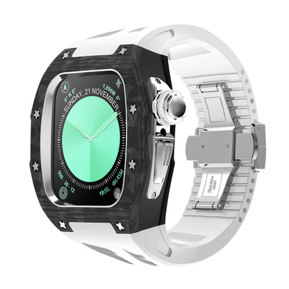 Premium Carbon Fiber Watch Upgrade Kit with Metal Trim
