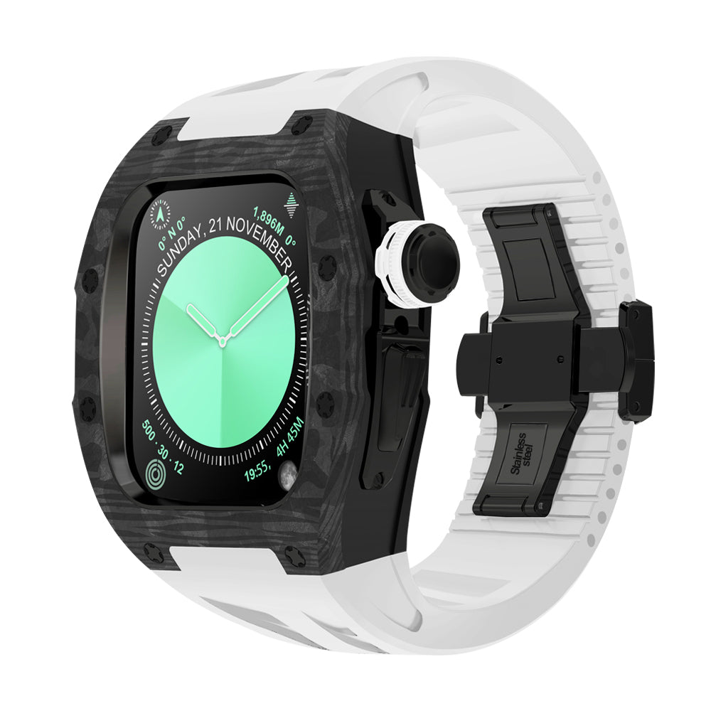 Premium Carbon Fiber Watch Upgrade Kit with Metal Trim