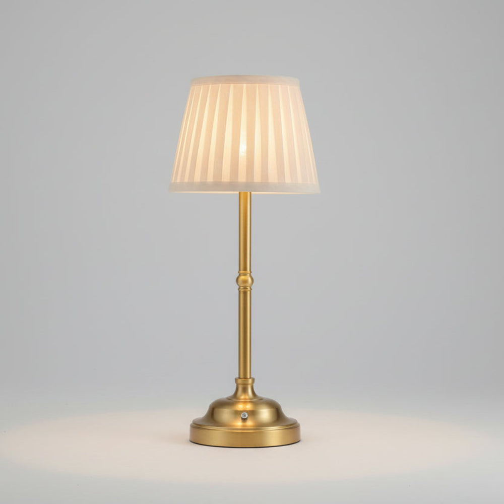 Portable Battery LED Desk Light Brass Finish