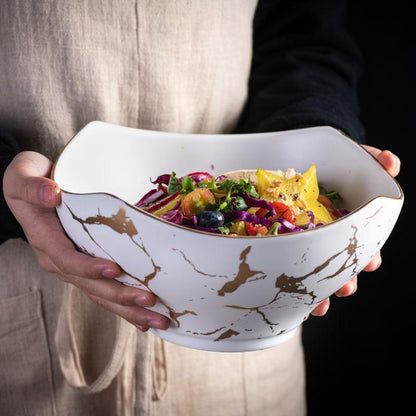 Large Ceramic Serving Salad Bowl for Parties